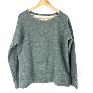 Pact Organic Sweatshirt Size Large Womens Green Wide Scoop Neck Raglan Gorpcore